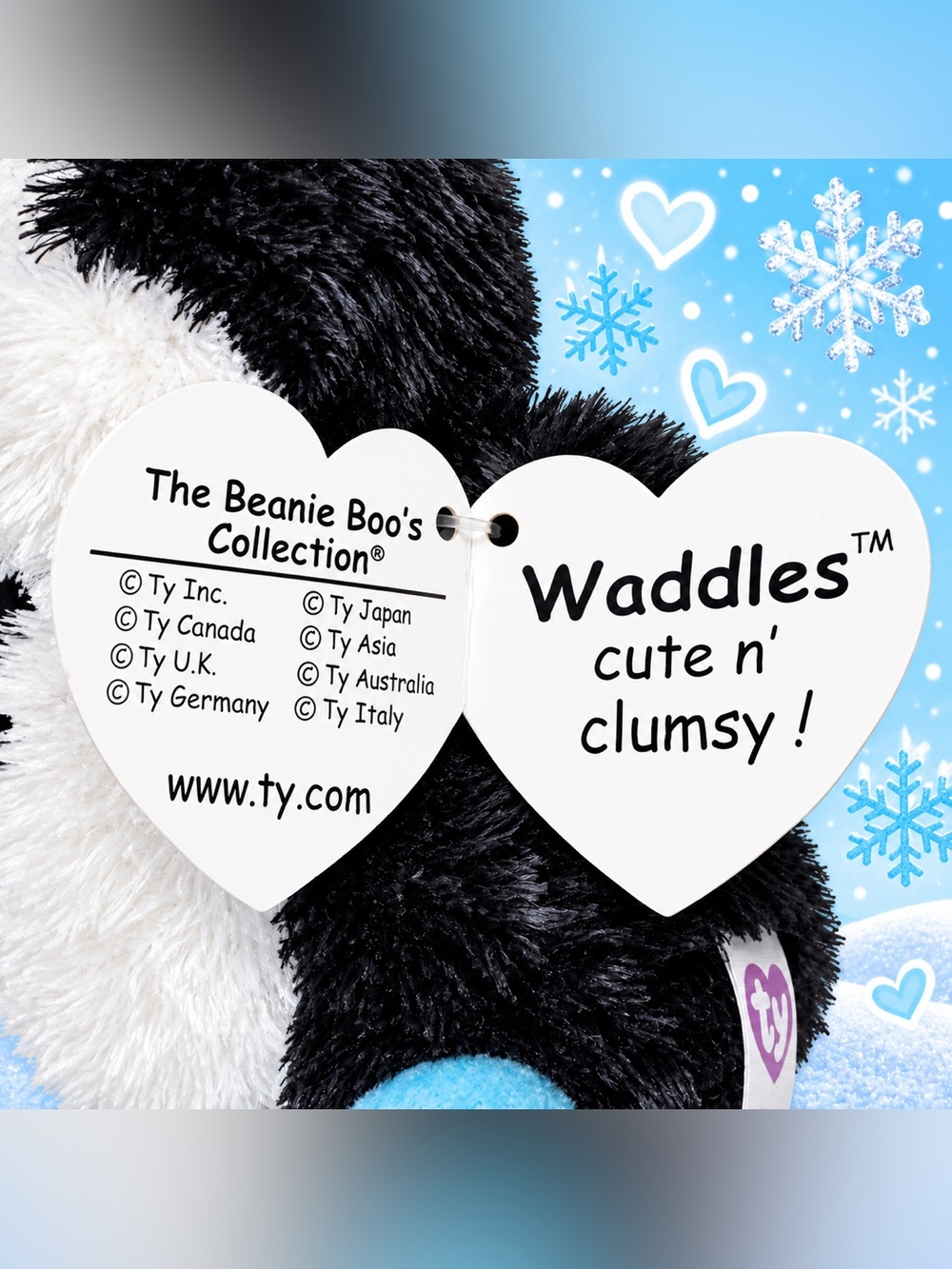 Ty Beanie Boos Waddles the Penguin Plush - Picture 3 of 3